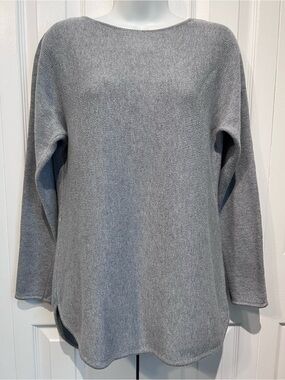 Michael Michael Kors Pearl Grey Cotton Blend Tunic Style Sweater Size S